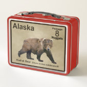 Kodiak Bear - Alaska Postage Metall Lunch Box (Rückseite)