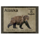 Kodiak Bear - Alaska Postage Schneidebrett (Vorderseite)