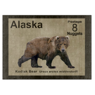Kodiak Bear - Alaska Postage Schneidebrett