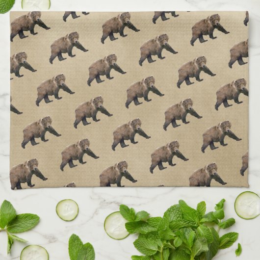 Kodiak Bear Geschirrtuch (Gefaltet)