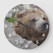 Kodiak Bear Große Wanduhr (Vorderseite)