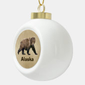 Kodiak Bear Keramik Kugel-Ornament (Rechts)