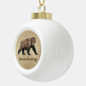 Kodiak Bear Keramik Kugel-Ornament (Rechts)