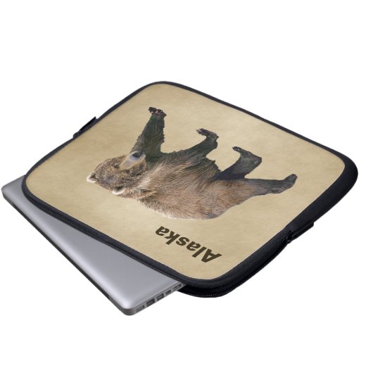 Kodiak Bear Laptopschutzhülle (Vorne Knopf)