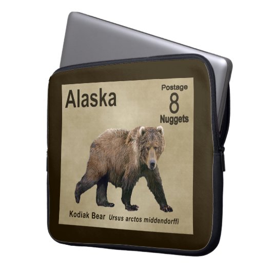 Kodiak Bear Laptopschutzhülle (Vorderseite Links)