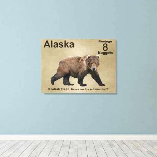 Kodiak Bear Leinwanddruck (Insitu (Holzboden))