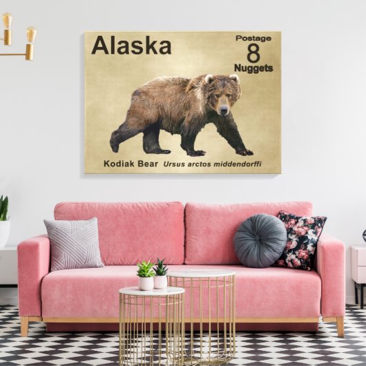 Kodiak Bear Leinwanddruck (Insitu (Wohnzimmer))