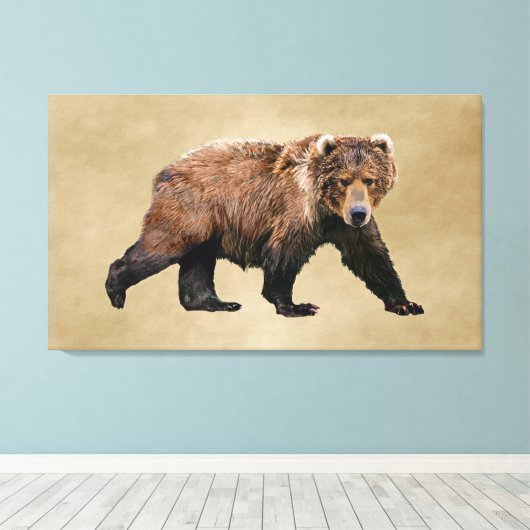 Kodiak Bear Leinwanddruck (Insitu (Holzboden))