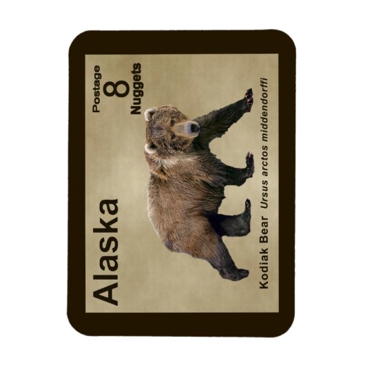 Kodiak Bear Magnet (Vertikal)