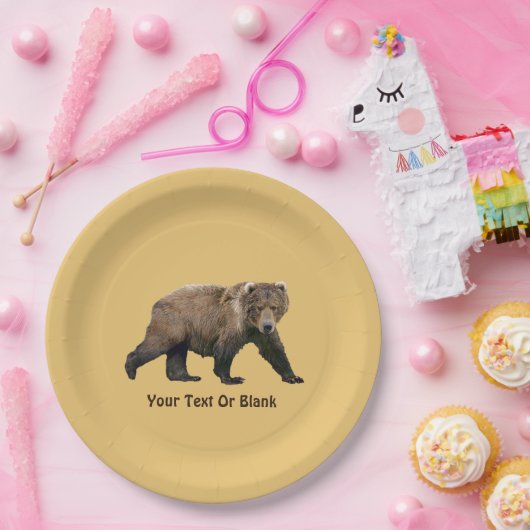 Kodiak Bear Pappteller (Party)