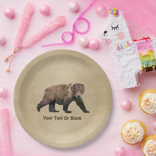 Kodiak Bear Pappteller (Party)