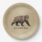 Kodiak Bear Pappteller (Vorderseite)