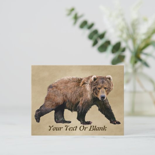 Kodiak Bear Postkarte (Stehend Vorderseite)