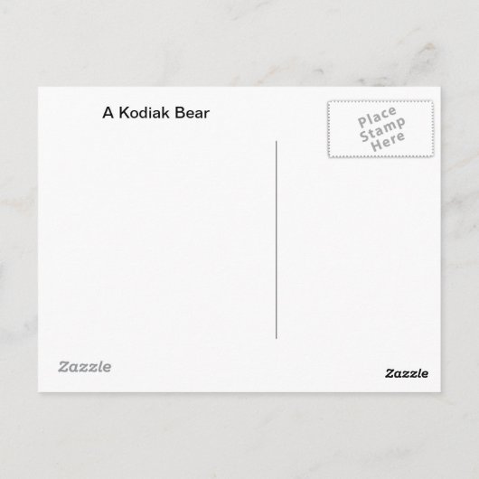 Kodiak Bear Postkarte (Rückseite)