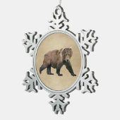 Kodiak Bear Schneeflocken Zinn-Ornament (Rechts)
