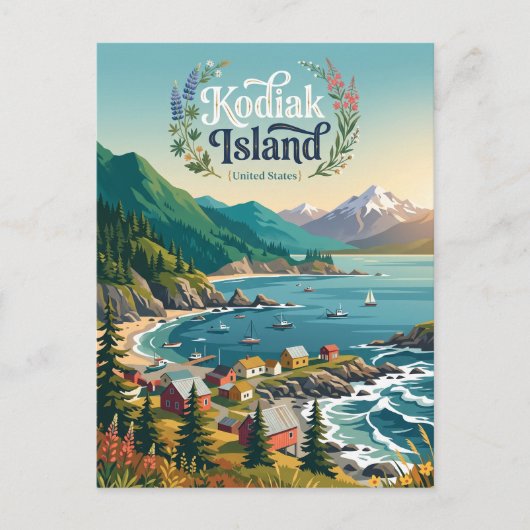 Kodiak-Insel Alaska Postkarte (Vorderseite)