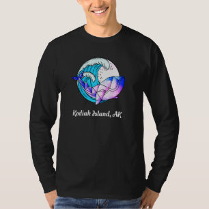 Kodiak Island Ak Japanisch Paint Geometric Orca Ki T-Shirt