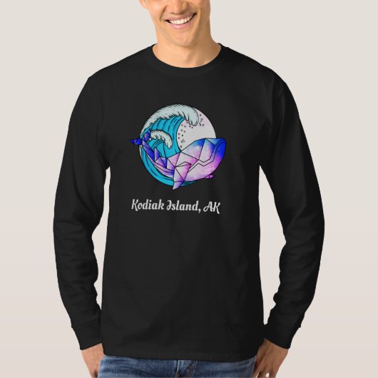 Kodiak Island Ak Japanisch Paint Geometric Orca Ki T-Shirt (Vorderseite)