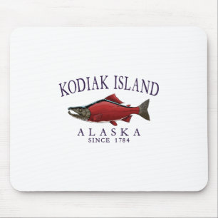 Kodiak Island Alaska Lachs Seit 1784 Arched Pflaum Mousepad