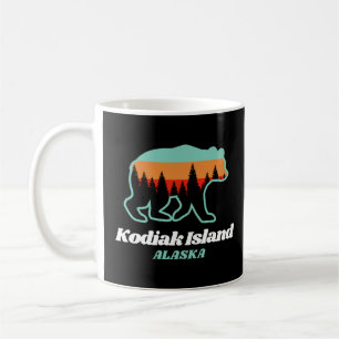 Kodiak Island Alaska Retro Bärengeschenk Kaffeetasse