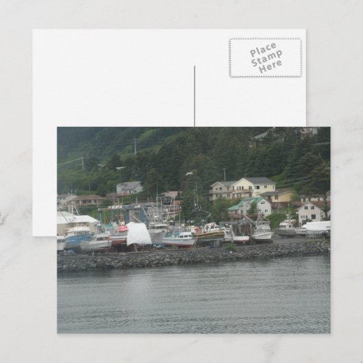 Kodiak Island Fischerboote Postkarte (Vorne/Hinten)