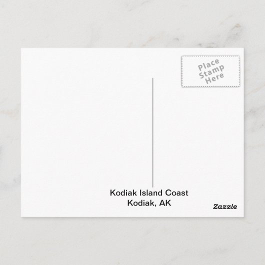 Kodiak Island Fischerboote Postkarte (Rückseite)