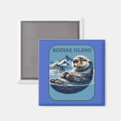 Kodiak Island Sea Otter Alaska Magnet (Vorderseite/Rückseite)
