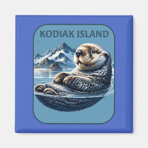 Kodiak Island Seeotter Alaska Magnet