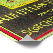 Kodiak Lachs kann LabelKodiak Island, AK Poster (Ecke)