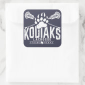Kodiak Lacrosse - Square Blue Sticker (Tasche)
