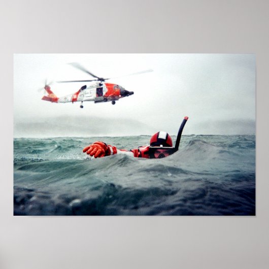 Kodiak Rescue Schwimmer - Küstenwache Poster (Vorne)