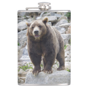 Kodiakbär Flachmann