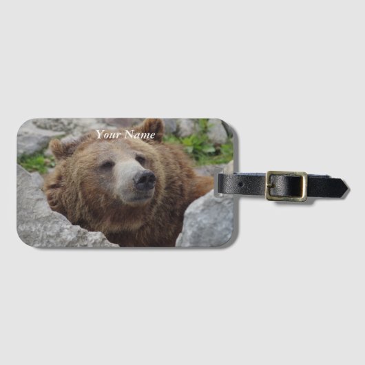 Kodiakbär Gepäckanhänger (Vorderseite (Horizontal))