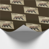 Kodiakbär Geschenkpapier (Ecke)