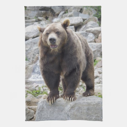 Kodiakbär Geschirrtuch (Vertikal)