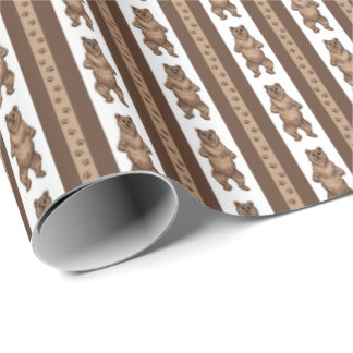 Kodiakbär-Streifen Geschenkpapier