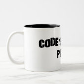 Kodieren Sie das Umschlingen des Punks Zweifarbige Tasse (Links)