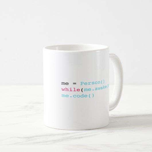Kodieren Sie Pythonschlange Kaffeetasse (VorderseiteRechts)