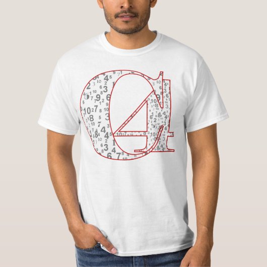 Kodieren Sie Rot das vier "Zahl-C4" T-Shirt (Vorderseite)