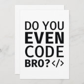 Kodieren Sie sogar Banner? Dankeskarte (Vorne/Hinten)