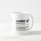 Kodierermädchen Kaffeetasse (VorderseiteRechts)