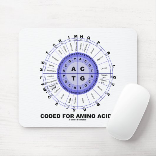 Kodiert für Aminosäuren (genetischer Code DNS) Mousepad (Mit Mouse)