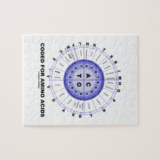 Kodiert für Aminosäuren (genetischer Code DNS) Puzzle (Horizontal)