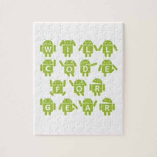 Kodiert für Gang (Bugdroid Softwareentwickler) Puzzle (Vertikal)