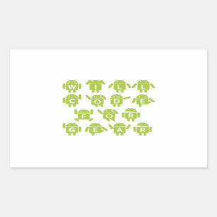 Kodiert für Gang (Bugdroid Softwareentwickler) Rechteckiger Aufkleber