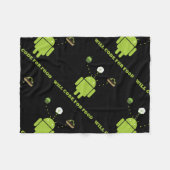 Kodiert für Nahrung (androider Softwareentwickler) Fleecedecke (Vorderseite (Horizontal))