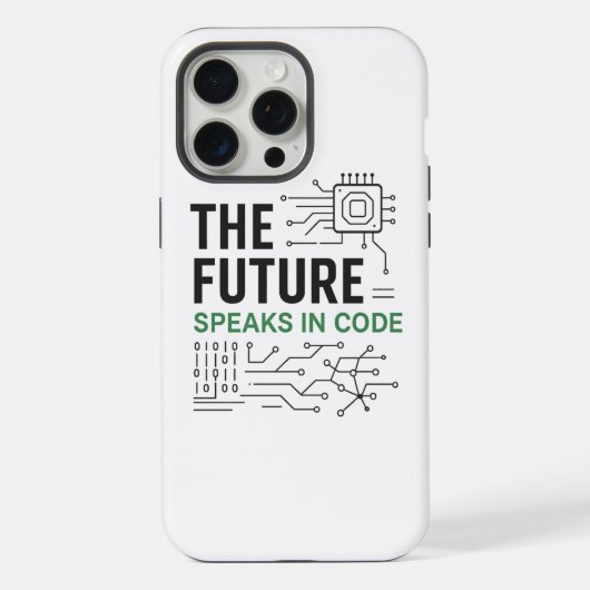 Kodierte Zukunftstechnologie: Abstrakter algorithm iPhone Hülle (Rückseite)