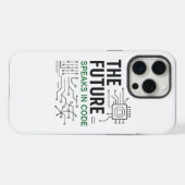 Kodierte Zukunftstechnologie: Abstrakter algorithm iPhone Hülle (Rückseite (Horizontal))