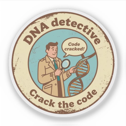 Kodierung des genetischen Codes mit Bioinformatik Aufkleber (Vorderseite)