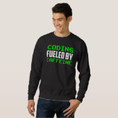 Kodierung durch Koffein-Redewendungen Coder-Code-P Sweatshirt (Vorne ganz)
